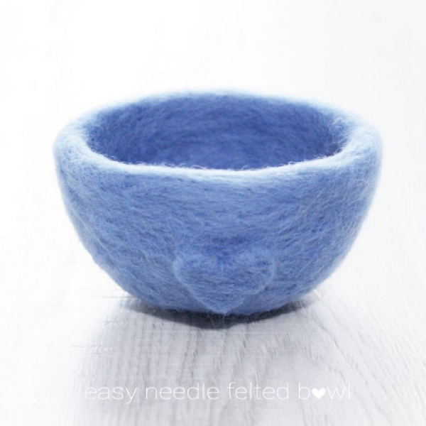 Needle Felting for Beginners: Easy Sweet Felted Bowl