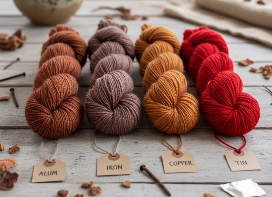 Mordants in natural dyeing