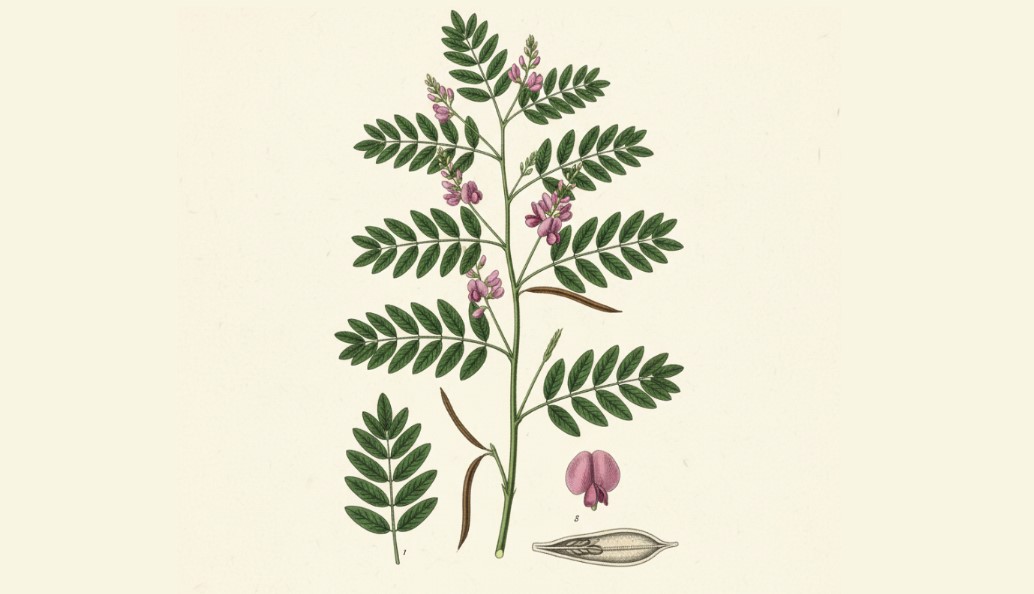 Indigofera tinctoria plant