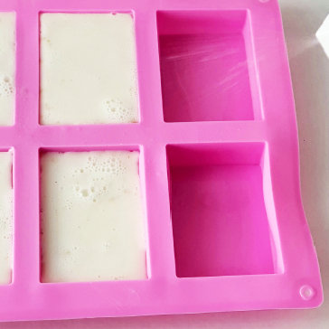 Spraying the Soap with Rubbing Alcohol